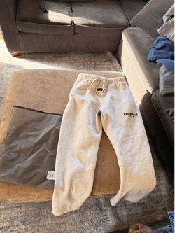 Medium Fear of God Essentials light heather grey sweatpants