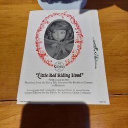 Little Red Riding Hood porcelain doll