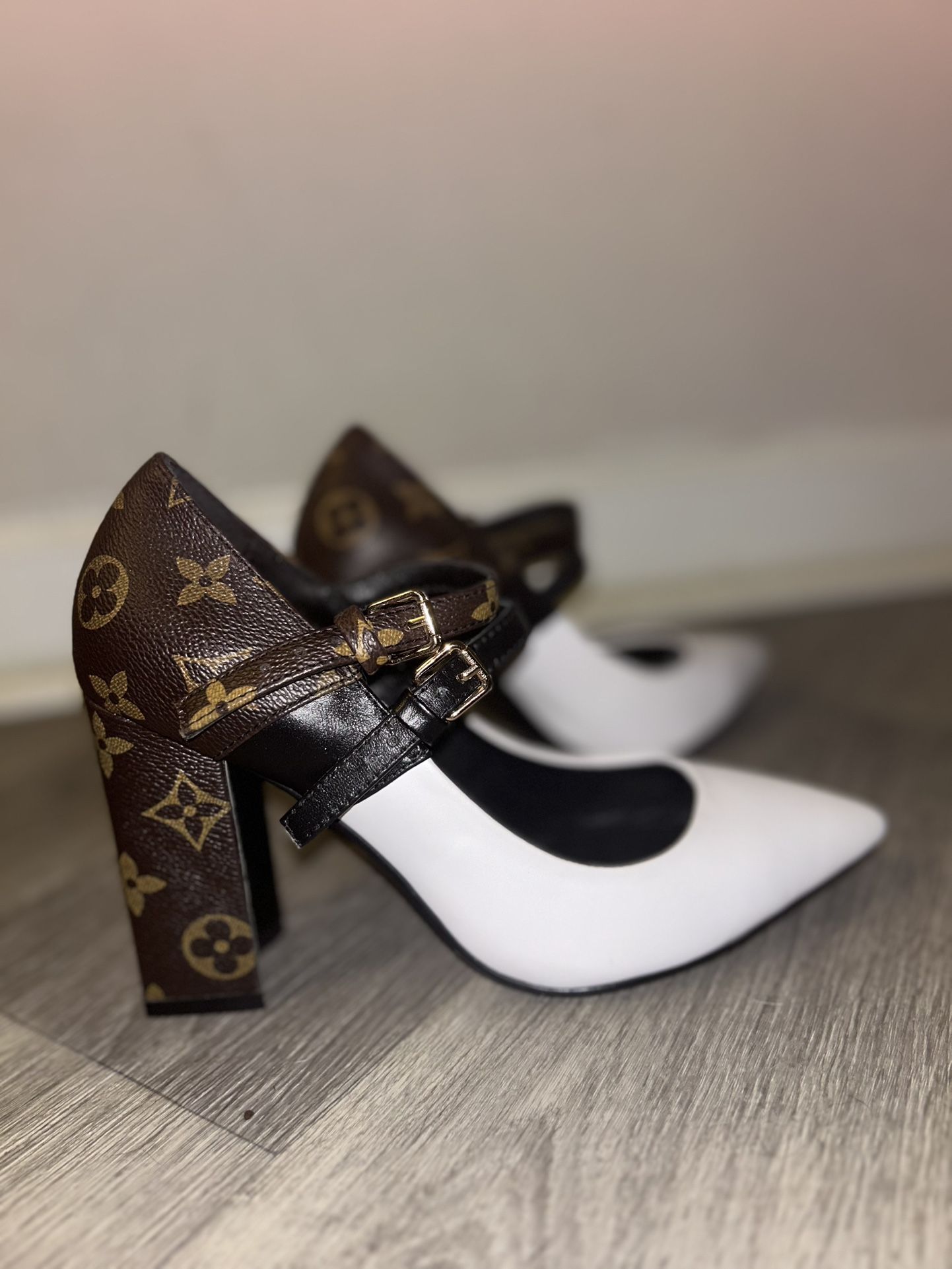 Louis Vuitton Heels with LV Logo – Size 37 (US 7)