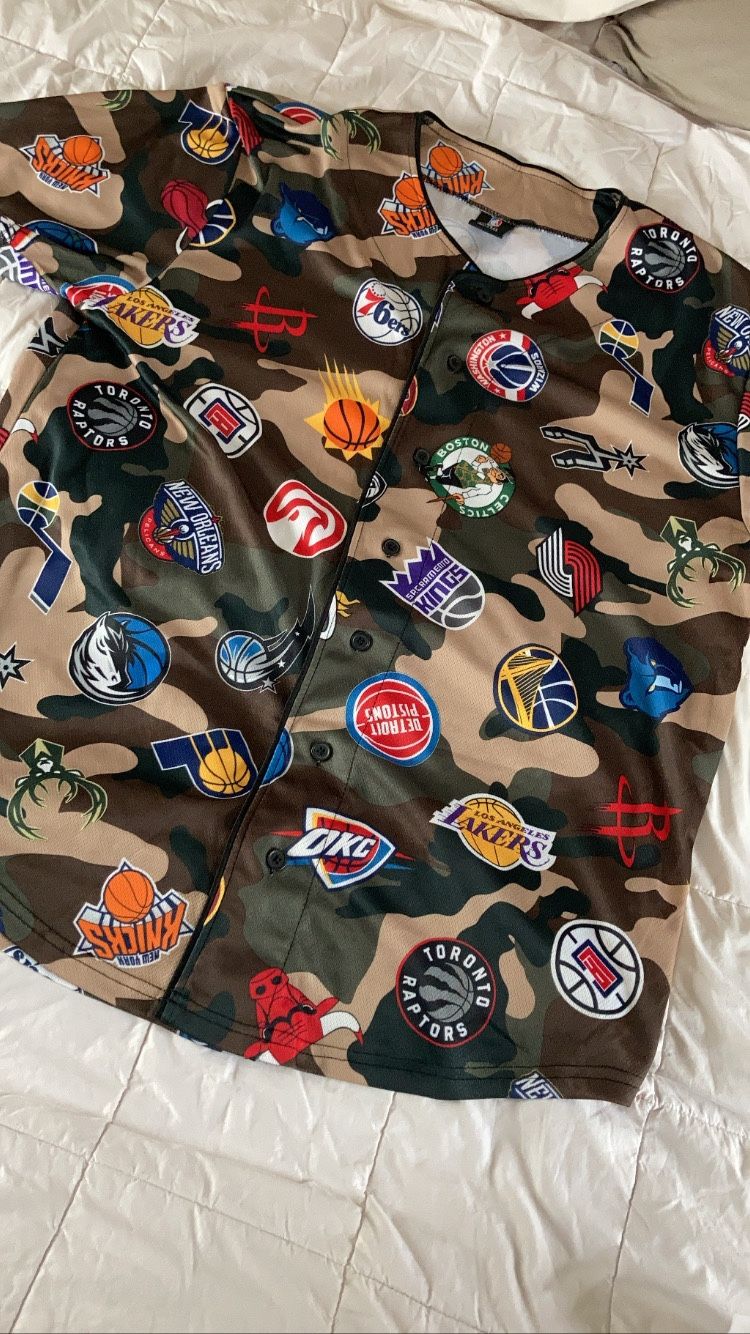Supreme Type All NBA Throwback Button Up Jersey 