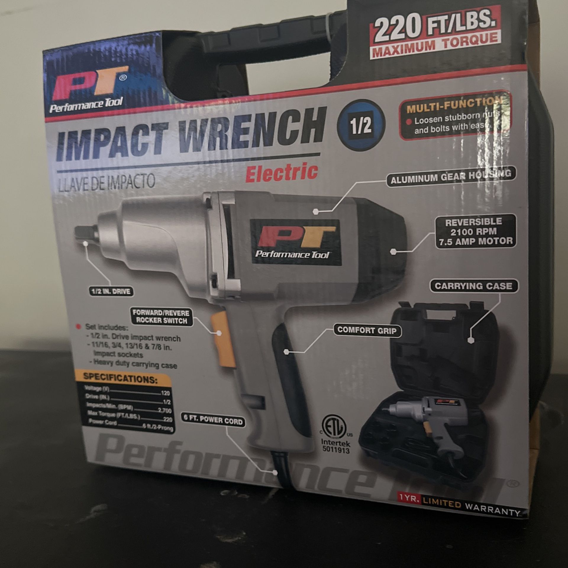 Performance Tool Impact Wrench