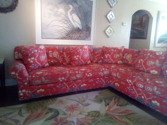 Red sectional couch