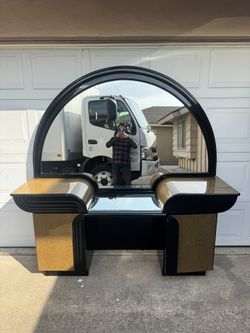 Vintage Retro Art Deco Luxury Vanity 80s