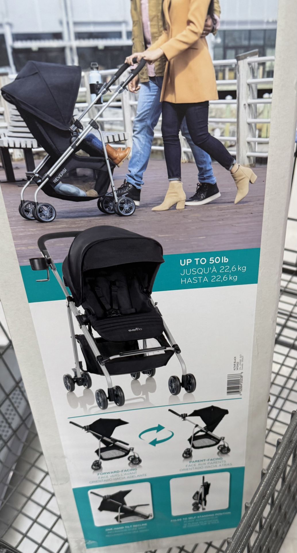 Evenflo Reversi Lightweight Reversible Stroller, Leonis Green, Unisex