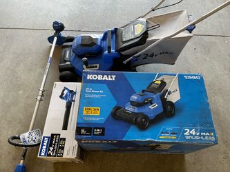 Kobalt 24V Lawn Mower(98%new) + Blower (new) + Trimmer(new)Set
