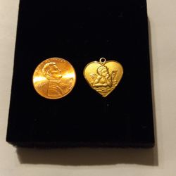 14k Gold Filled PPC Angel Heart Pendant 