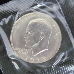 1973-S Eisenhower Silver Dollar in OGP -- GORGEOUS SILVER COIN! 