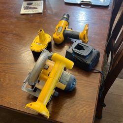 DeWalt tools, battery and Charger. 