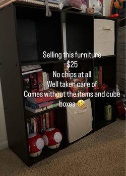 3X3 black cubicle shelf