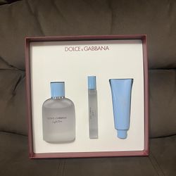 Light Blue Pour Homme Cologne Gift Set By Dolce & Gabbana 