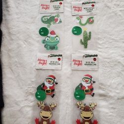 Reptile fish Aquarium Tank Decor Christmas Cling Ons- New- All For $10