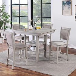 5-PCS COUNTER HEIGHT DINING SET