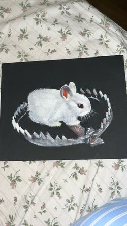 Trapped bunny painting