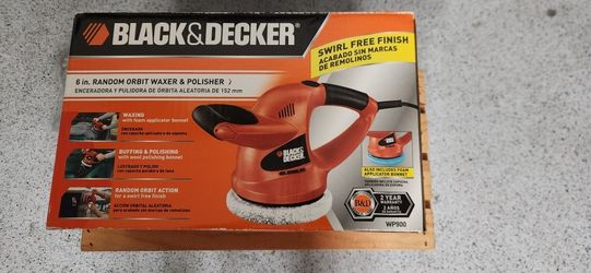 Black & Decker Electric Random Orbit Waxer & Polisher. 6-inch WP900 in Excellent Cosmetic And Operational Condition. Swirl Free Finish. 
