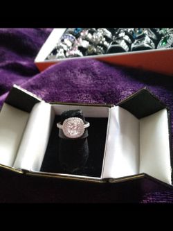 White Diamonique Wedding Ring