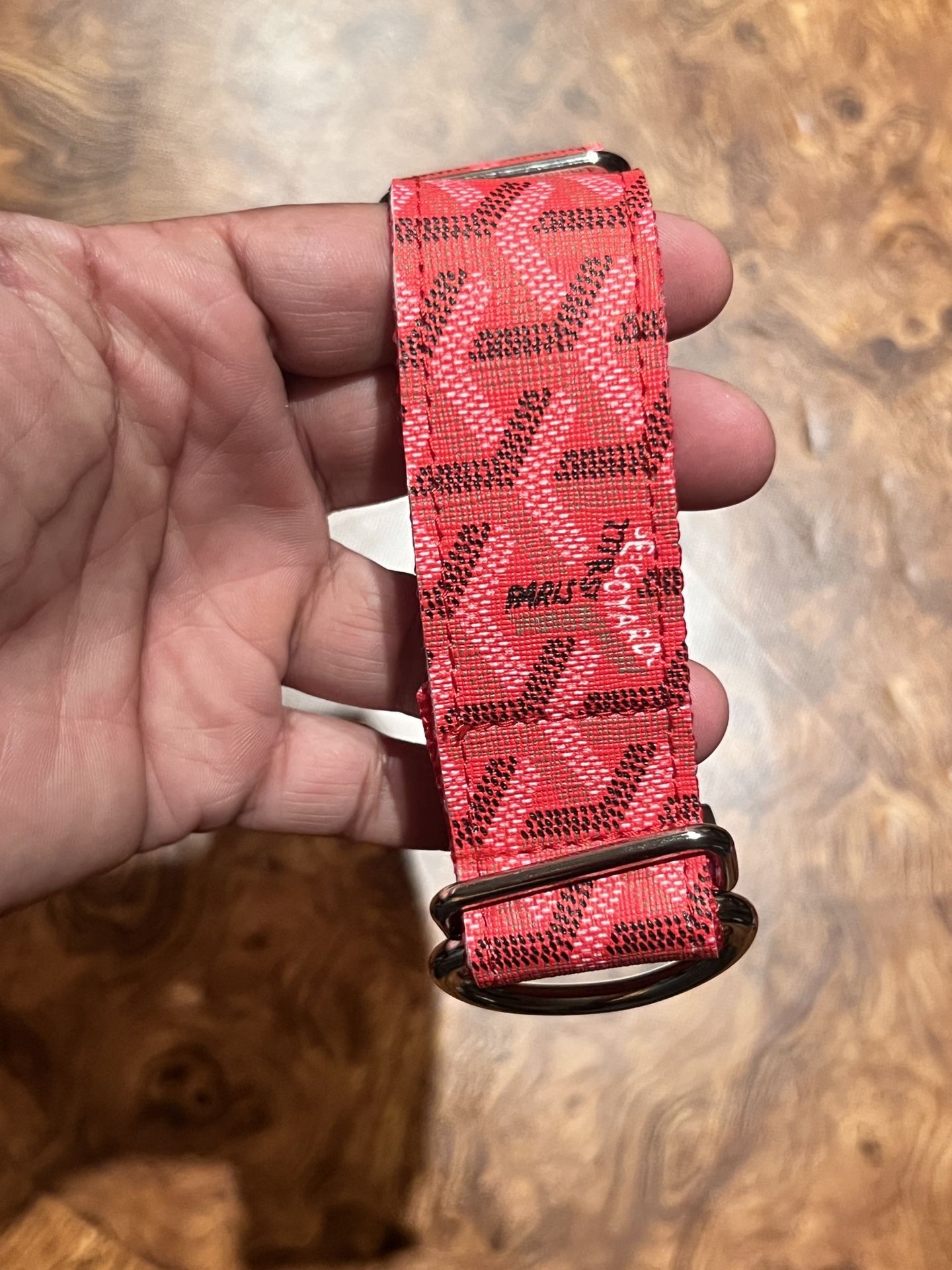 FOR SALE: Custom Goyard Medium/Large Dog Safety Collar - $30