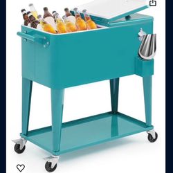 Modern Cooler with Wheels and Handle Outdoor Coolers for Patio and Deck Entertaining Rolling Cooler Large Cooler with Wheels Ice Cooler $120