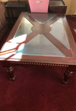 Chestnut wood coffee table