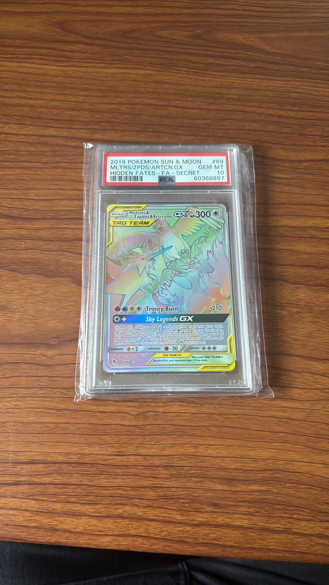 Pokemon Moltres & Zapdos & Articuno Secret PSA 10