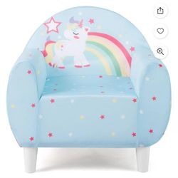  Kids Sofa with Breathable Spandex Fabric High-density Sponge Filling for Boys Girls Blue