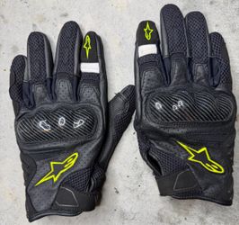 Alpinestars SMX-1 Air V2 Black/Fluo Yellow Gloves