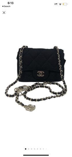 Chanel ultra mini Black Textile Shoulder Bag