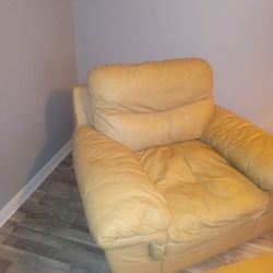 Two Leather Chairs For Sale 