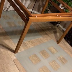 Glass dining table