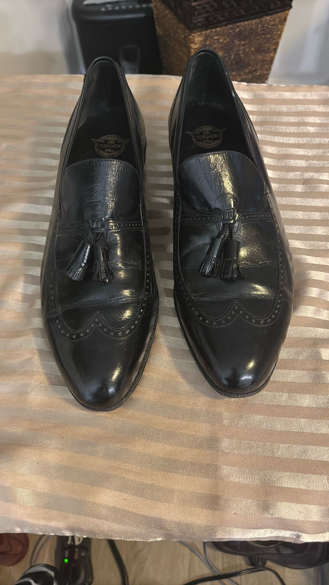 FLORSHEIM Black Leather Shoes With Tassels