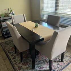 Set Of 4 Dinner Table Chairs 