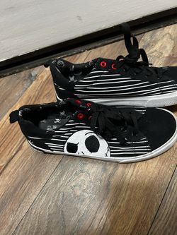 Nightmare Before Christmas Jack Skellington Men's Low Top Sneakers Size 10 Used