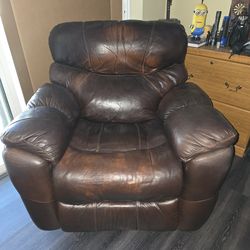 Brown leather recliner non-smoking home