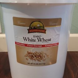 Expired Hard White Wheat 45 Lb Bucket, Unopened 