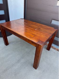Solid Wood Expandable Dining Table – 54” Square or 54” x 36” Rectangle