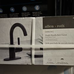 Allen + Roth Harlem Single Handle Bath Faucet In Matte Black Finish