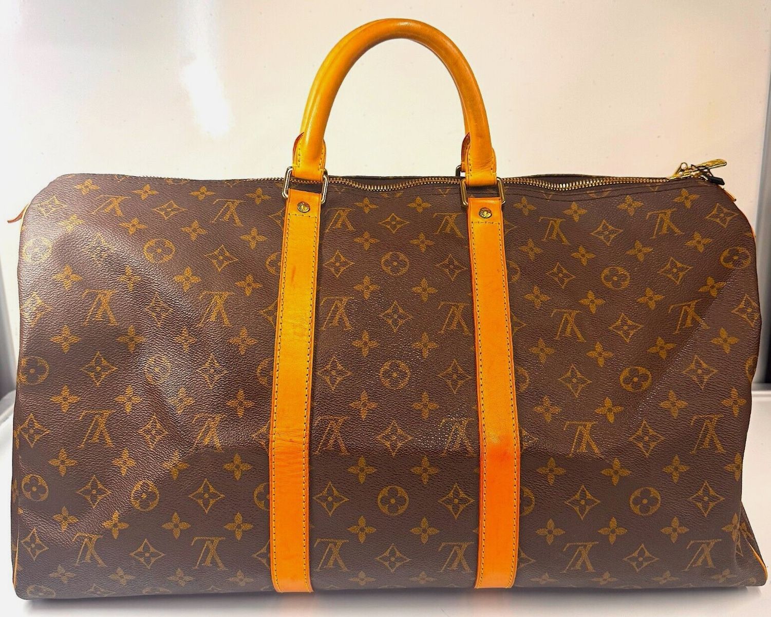 Louis Vuitton Keepall 55 Monogram Boston Duffle Bag – No Shoulder Strap H(r)