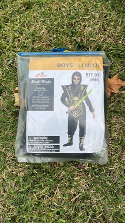Skull Ninja Halloween Costume For Boy Size L
