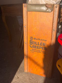 vintage NAPA Balkamp Wooden Roller Creeper