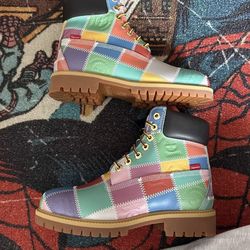 Supreme Timberlands Patchwork colorful