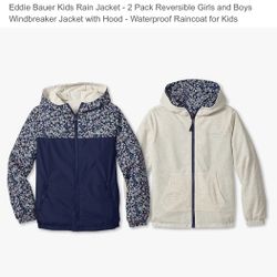 Girls Raincoat Jacket Size XL