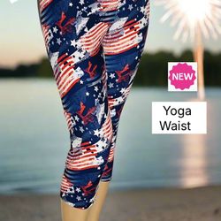 NEW Womens 4th Of July Leggings Soft As Lularoe OS/TC