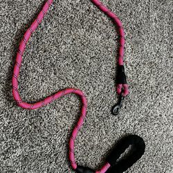 5ft Dog Leash with Comfortable Padded Handle and Highly Reflective Threads Pink
