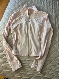Pink and gold lululemon define jacket