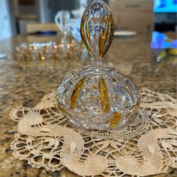 Amber Colored Vanity Set - (2) Pieces 