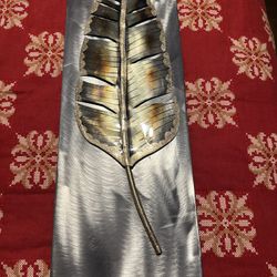 Silver Leaf Metal Frame