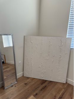 White canvas painting