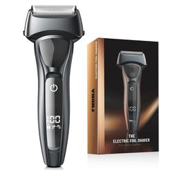 Electric Razor for Men: Rechargeable Floating Foil Shavers with LED Display - Waterproof Wet Dry - 30° Precision Blades, Travel Lock, Face Shaving- Gi
