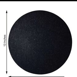 60 Black Sparkle Placemats, Non Slip Decorative Round Glitter