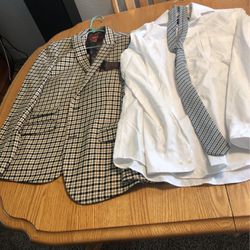 Men’s Dress Jacket,  White Shirt and Tie