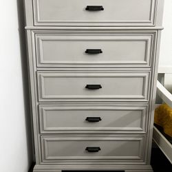 Tall Light Grey Dresser Like New Costco